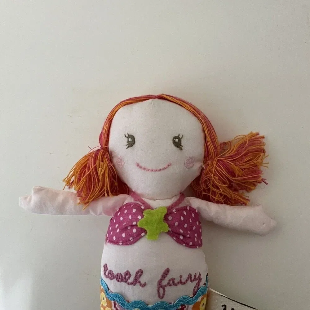 Maison Chic Mermaid Tooth Fairy Pillow Plush Doll Tooth Holder Pocket